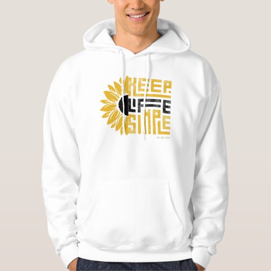 アンモアパレルUSA保ライフシンプルフード付きスウェットシャツ パーカ (正面)