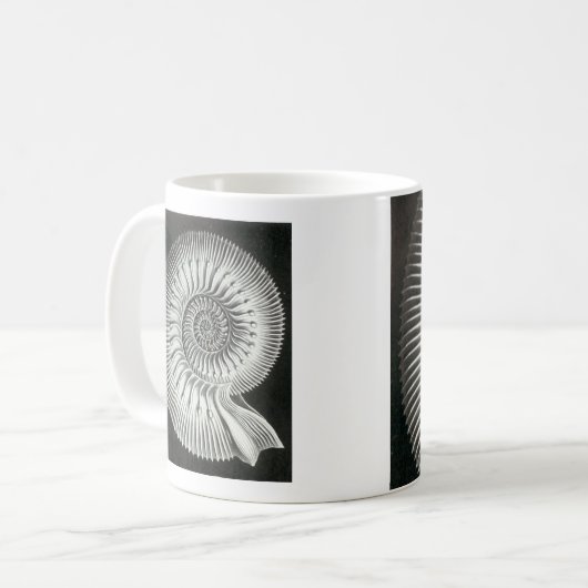アンモナイトの写真のデザインの上の美しい終わり コーヒーマグカップ (正面左)