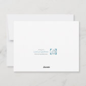 アンモナイトホワイトオンブラックフラットホリデーカード シーズンカード (裏面)