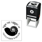 アンモナイト化石貝殻＃2 ビーチライブラリーの本 セルフインキングスタンプ (インサイチュ)