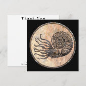 アンモナイト化石 サンキューカード (正面/裏面)