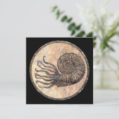 アンモナイト化石 サンキューカード (スタンド正面)