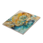 アンモナイト宝石化石タイル タイル (側面)