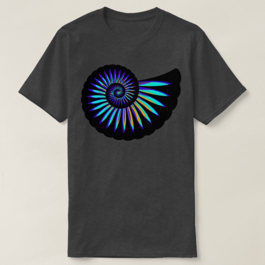 アンモナイト緩和曲線 Tシャツ (デザイン正面)