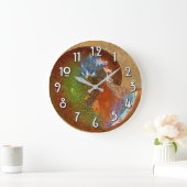 アンモナイト貝殻の円錐花序 ラージ壁時計 (ホーム)