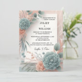 アンユーカリプタスレーストゥルパステルダスティブルー結婚ズ 招待状 (スタンド正面)