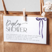 アンラップギフト結び結び結びブライダルシャワー紫弓 エンクロージャーカード