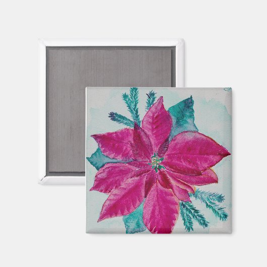 アンリエッタポインセチア マグネット (正面/裏面)