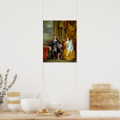 アンリエッタ・マリアとチャールズ1世バイヴァン・ダイク ポスター (キッチン)