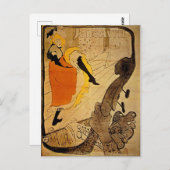 アンリデトゥールーズラウトレックベルエポックヴィンテージアート ポストカード (正面/裏面)