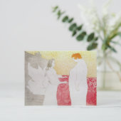 アンリデトゥールーズロートレック |ベッドの女性、プロフィール ポストカード (スタンド正面)