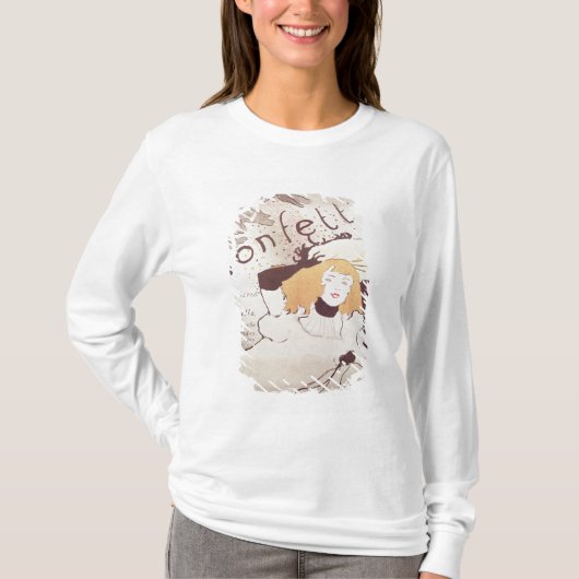 アンリデトゥールーズロートレック |紙吹雪, 1893 Tシャツ (正面)