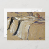 アンリデトゥールーズロートレック |背中に横たわる女性 ポストカード (正面/裏面)