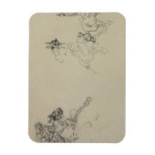 アンリデトゥールーズロートレック | Etude Chevaux (rect) マグネット (縦)