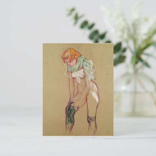 アンリデトゥールーズロートレック | Sを引き上げる女性 ポストカード (スタンド正面)