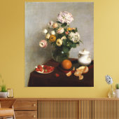 アンリファンタン – ラトゥールヴィンテージの花と果実 キャンバスプリント (インサイチュ (リビング))
