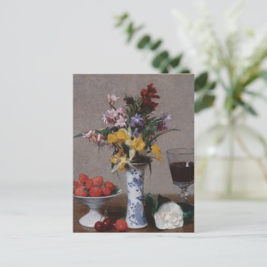 アンリファンティンラトゥールヴィンテージザ婚約ブーケ ポストカード (スタンド正面)