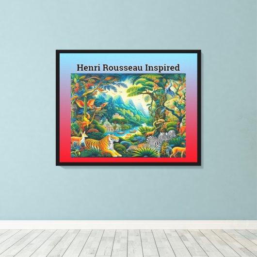 アンリルーソーインスパイア キャンバスプリント (インサイチュ (ウッドフロア))