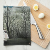 アンリルーソーカーニバル夕べ キッチンタオル (四つ折り)