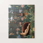 アンリルーソー夢のジャングルフラワーシュルレアリスム ジグソーパズル (縦)
