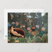 アンリルーソー夢のジャングルフラワーシュルレアリスム ポストカード (正面/裏面)