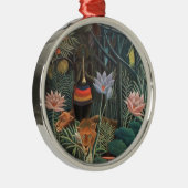 アンリルーソー夢のジャングルフラワーシュルレアリスム メタルオーナメント (右)