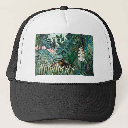 アンリルーソー山水猿と植物画 キャップ (正面)