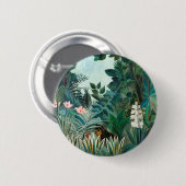 アンリルーソー山水猿と植物画 缶バッジ (正面&裏面)