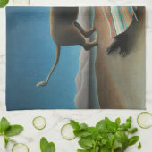 アンリルーソー眠るジプシーライオンズ絵を描ズ キッチンタオル (折り畳み)