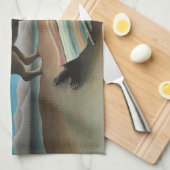 アンリルーソー眠るジプシーライオンズ絵を描ズ キッチンタオル (四つ折り)