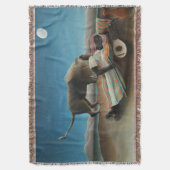 アンリルーソー眠るジプシーライオンズ絵を描ズ スローブランケット (正面縦)