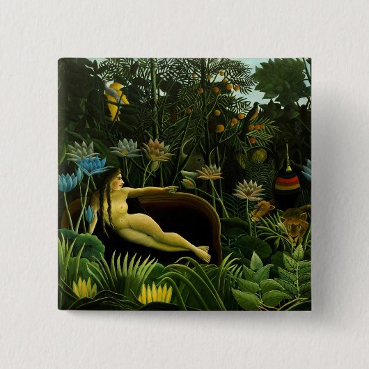 アンリルーソー絵画ス 缶バッジ (正面)