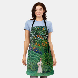 アンリルーソー – エキゾチックな森の中の女性歩く エプロン