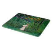 アンリルーソー – エキゾチックな森の中の女性歩く カッティングボード (角)