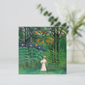 アンリルーソー – エキゾチックな森の中の女性歩く サンキューカード (スタンド正面)