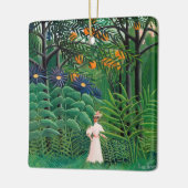 アンリルーソー – エキゾチックな森の中の女性歩く セラミックオーナメント (左)