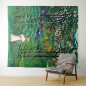 アンリルーソー – エキゾチックな森の中の女性歩く タペストリー (インサイチュ(横))