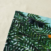 アンリルーソー – エキゾチックな森の中の女性歩く ビーチタオル (インサイチュ)