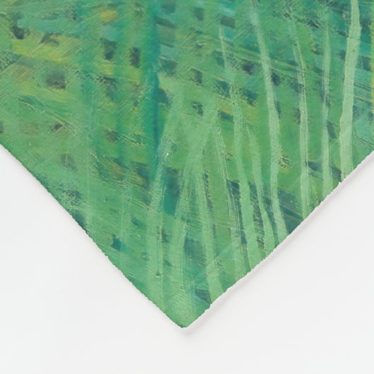 アンリルーソー – エキゾチックな森の中の女性歩く フリースブランケット (角)