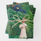 アンリルーソー – エキゾチックな森の中の女性歩く ラッピングペーパーシート (インサイチュ)