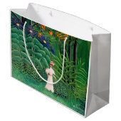 アンリルーソー – エキゾチックな森の中の女性歩く ラージペーパーバッグ (裏面アングル)