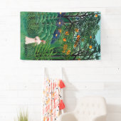 アンリルーソー – エキゾチックな森の中の女性歩く 横断幕 (インサイチュ)