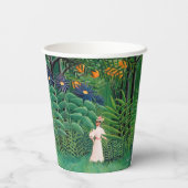 アンリルーソー – エキゾチックな森の中の女性歩く 紙コップ (裏面)