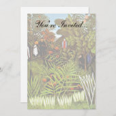 アンリルーソー – エキゾチックな風景ジャングルアート 招待状 (正面/裏面)