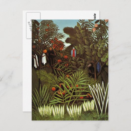 アンリルーソー – エキゾチックな風景 ポストカード (正面/裏面)