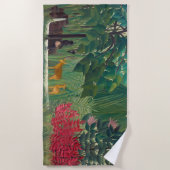 アンリルーソー – ザウォーターフォール ビーチタオル (正面)