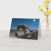 アンリルーソー – ザスリーピングジプシー カード (黄色い花)