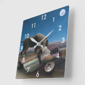 アンリルーソー – ザスリーピングジプシー スクエア壁時計 (傾斜)