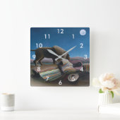 アンリルーソー – ザスリーピングジプシー スクエア壁時計 (ホーム)