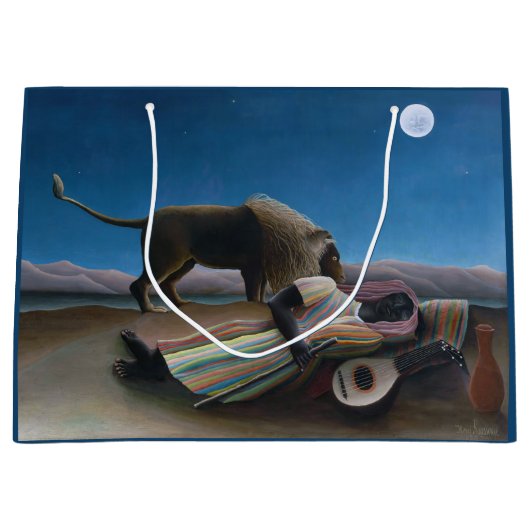 アンリルーソー – ザスリーピングジプシー ラージペーパーバッグ (正面)